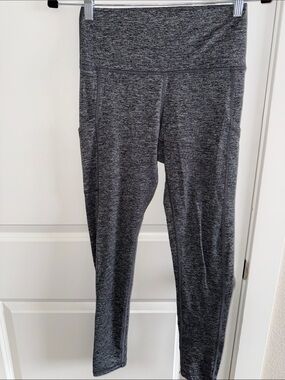 aerie Grey High-Rise Leggings with side pockets